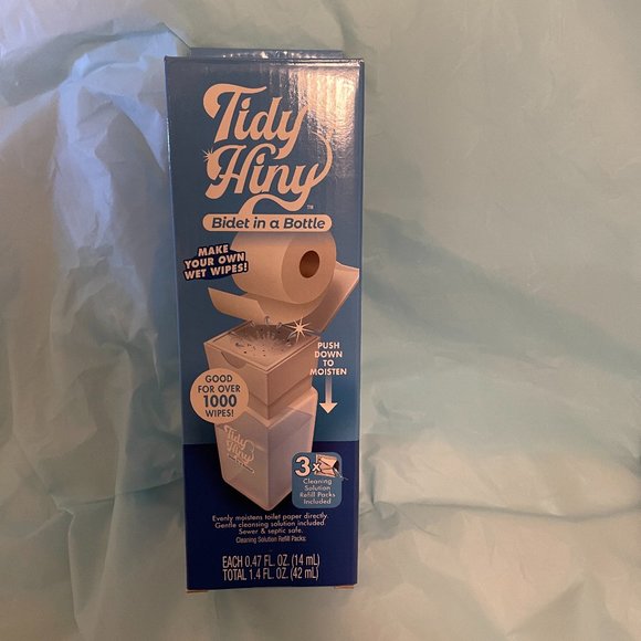 Bidet in a Bottle (Toilet Tissue Moistener) Tidy Hiny (NEW & UNUSED) - Picture 3 of 13
